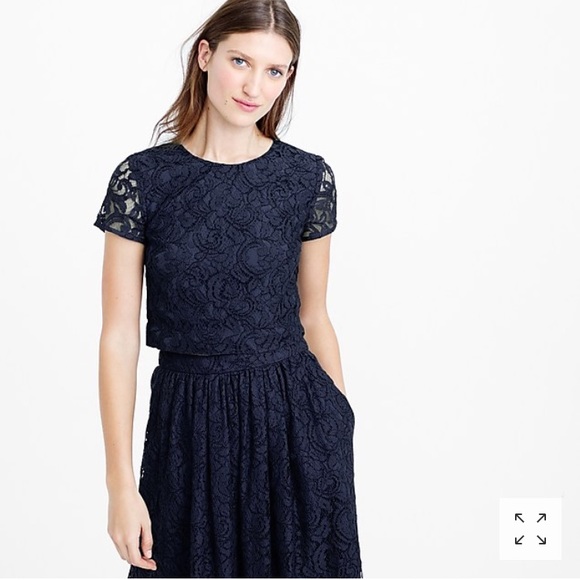 J. Crew Tops - J. Crew Floral Lace Crop Top